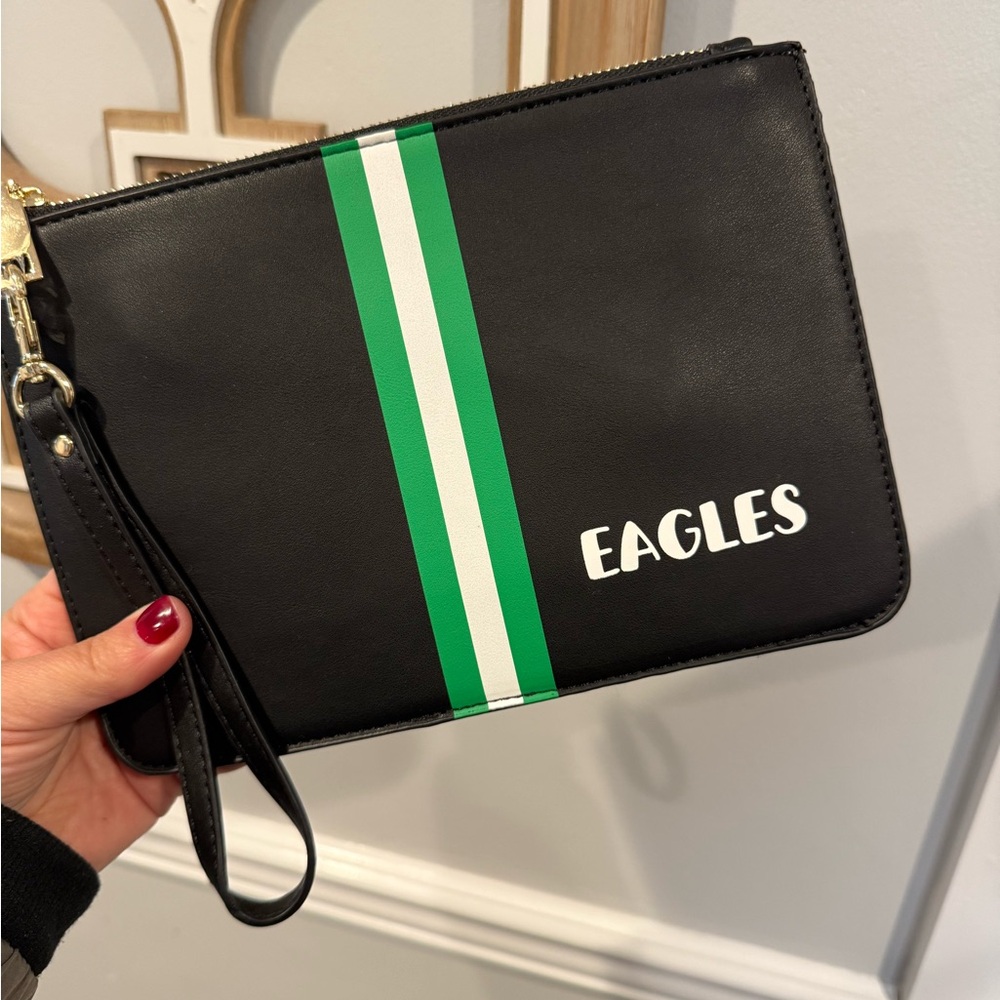 Eagles Black and Green wristlet  Bag